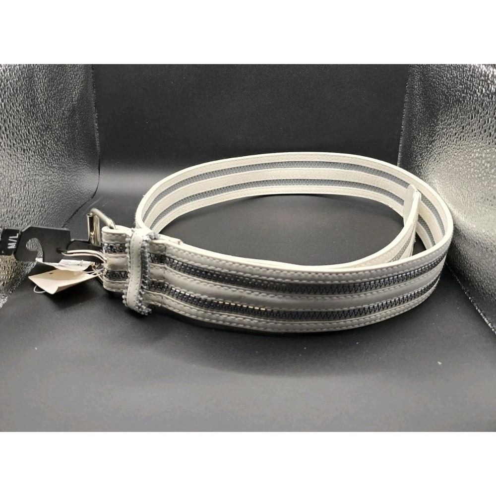 Dots White/Silver Womens Belt Size M/L